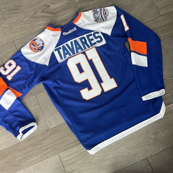 Reebok Blue and Orange Hockey Jersey - Picture 6 of 10